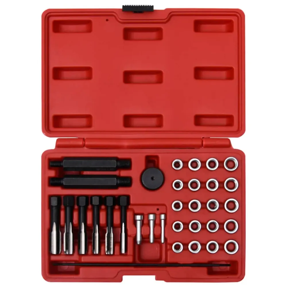 Kit de réparation filetage bougie préchauffage 33 pièces M8 M10 M12 02_0004257 avec garantie 1