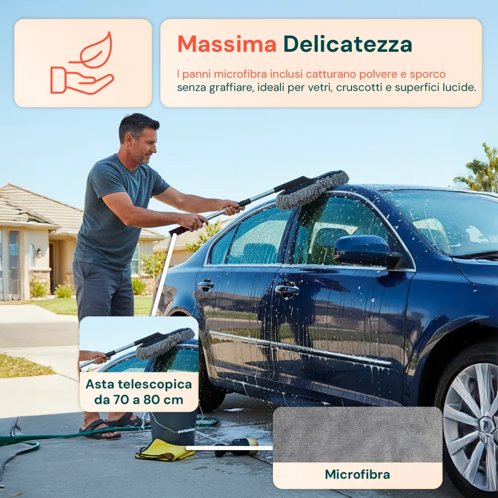 Kit Pulizia Completo 5 Pezzi – Spazzola, Pennelli e Panno Microfibra pour bricoleur averti