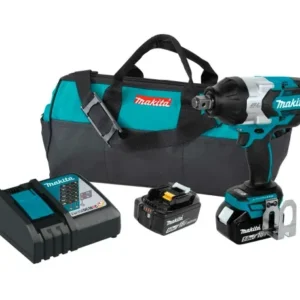 18V Makita Rechargeable High-Torque 3/4" 5.0Ah Friction Ring Impact Wrench Kit XWT07T