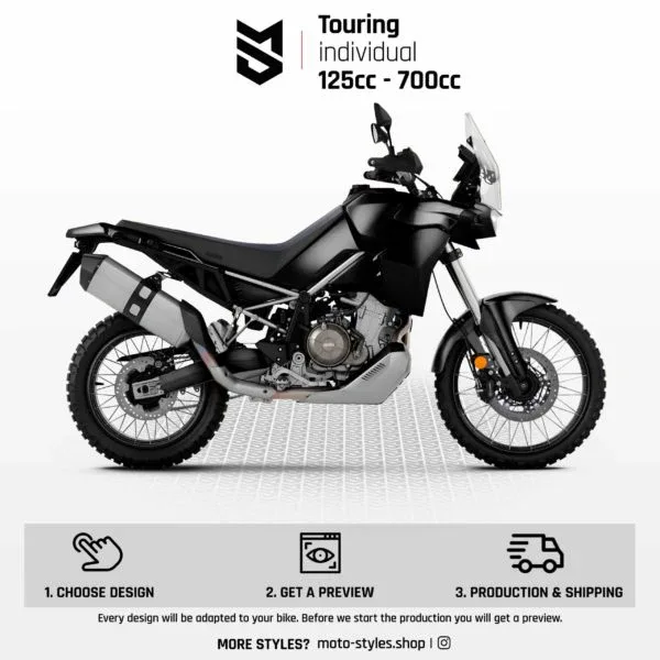 Huile moteur 4 temps Individuelles Kit déco - Touring 125ccm - 700ccm