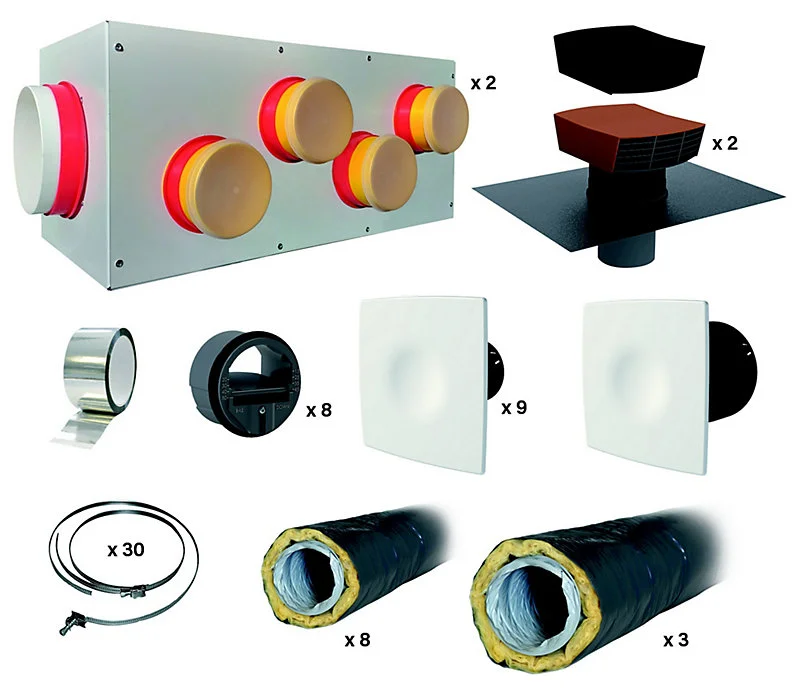 kit d'accessoire de VMC duo flux Autogyre Twin'air90