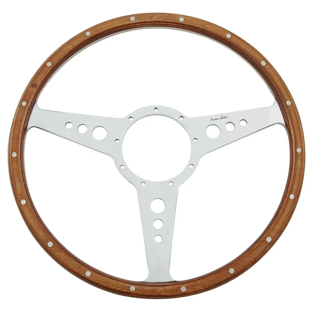 MK3 15" FLAT STEERING WHEEL, BOIS NATUREL RIM, MOTO-LITA
