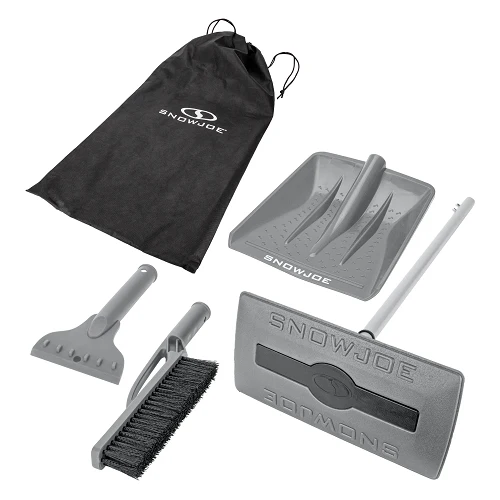 Multi-Purpose Auto Snow Tool Kit Includes Storage Bag, Snow Broom, Brush, Shovel & Scraper taupe