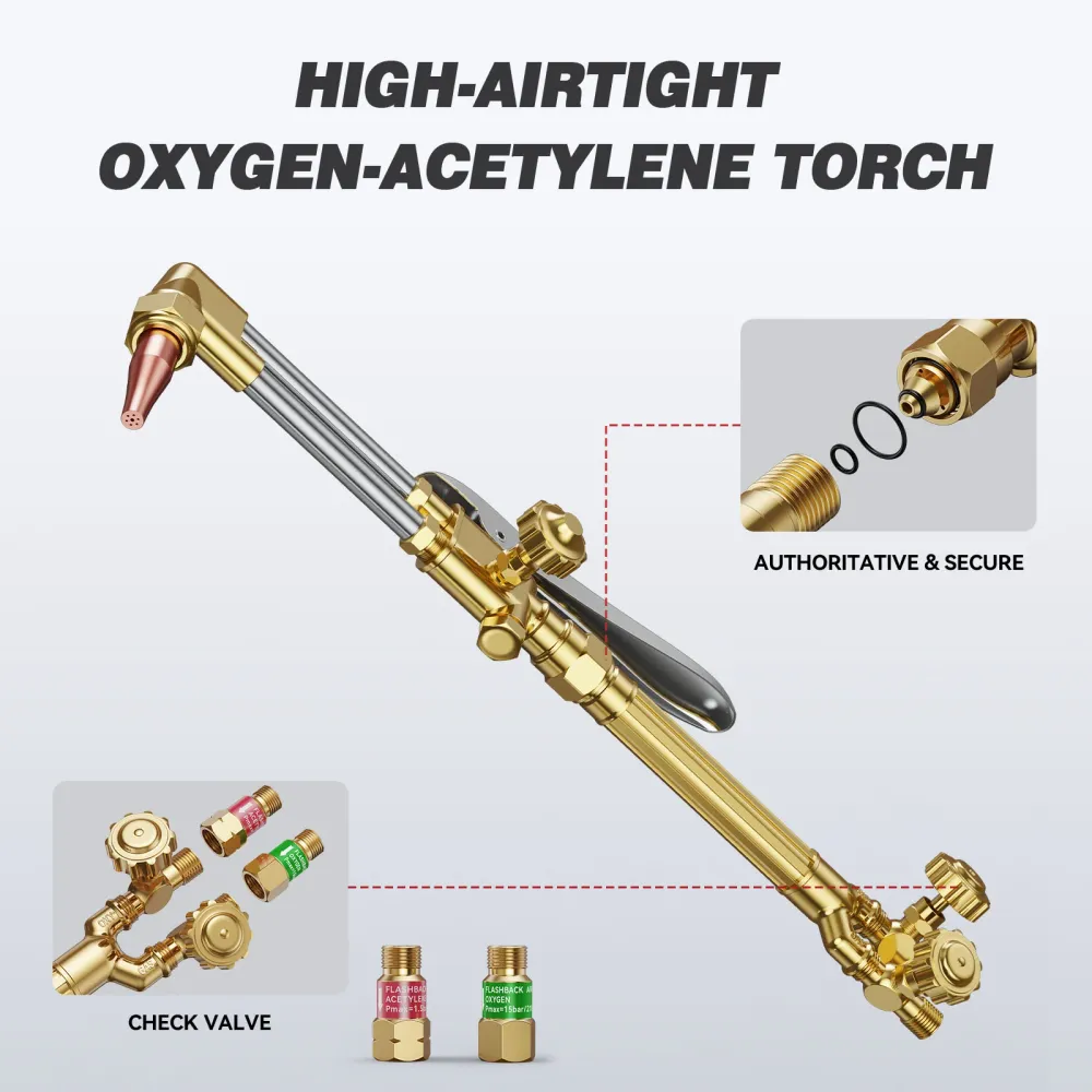 Oxygen Acetylene Cutting Welding Torch Kit Hose AR-CT120Pro