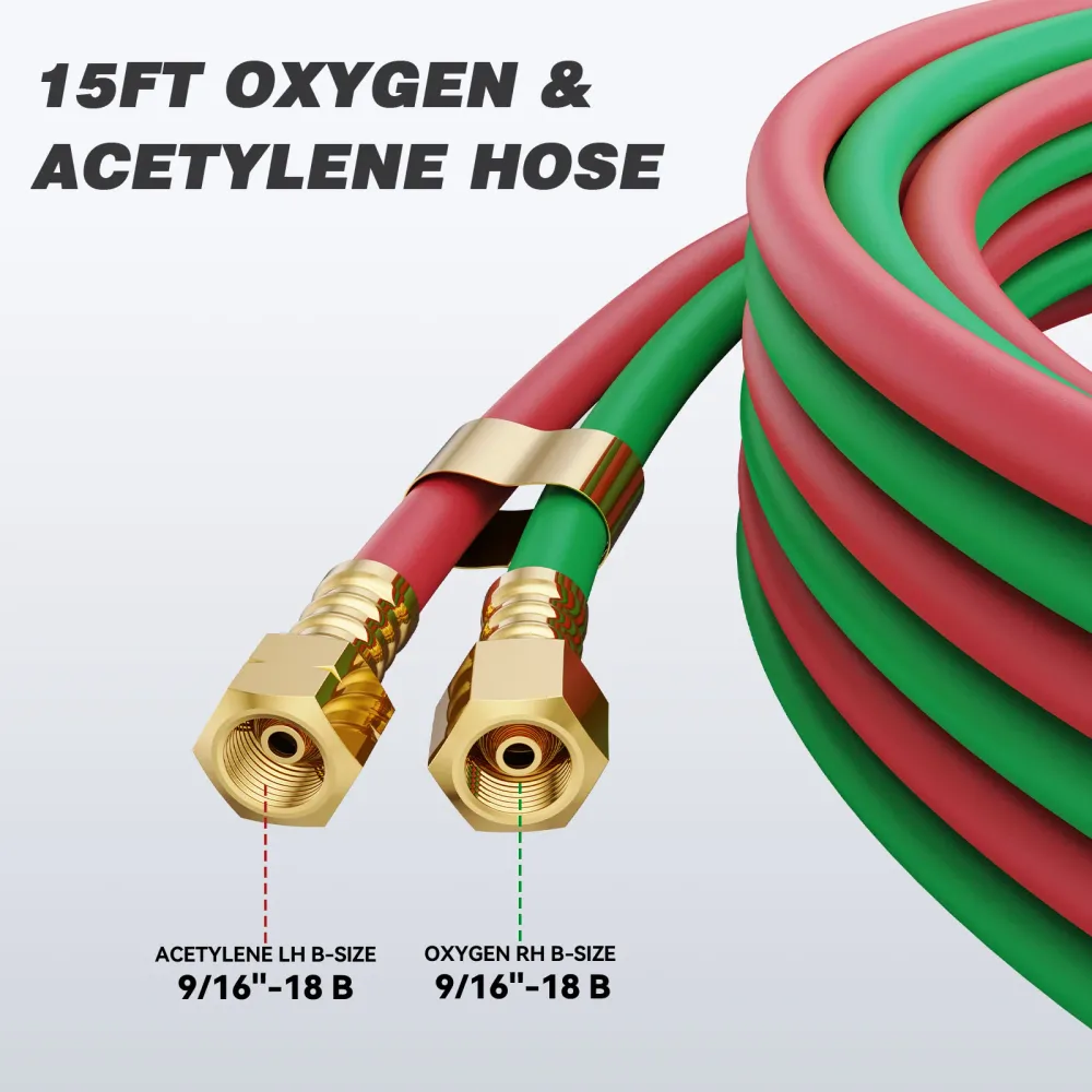 Oxygen Acetylene Cutting Welding Torch Kit Hose AR-CT120Pro