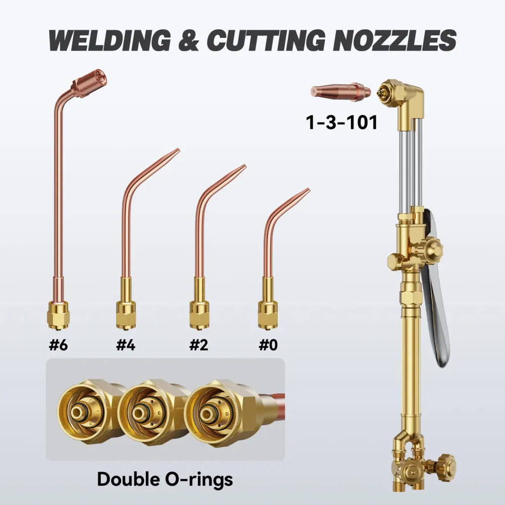 Oxygen Acetylene Cutting Welding Torch Kit Hose AR-CT120Pro