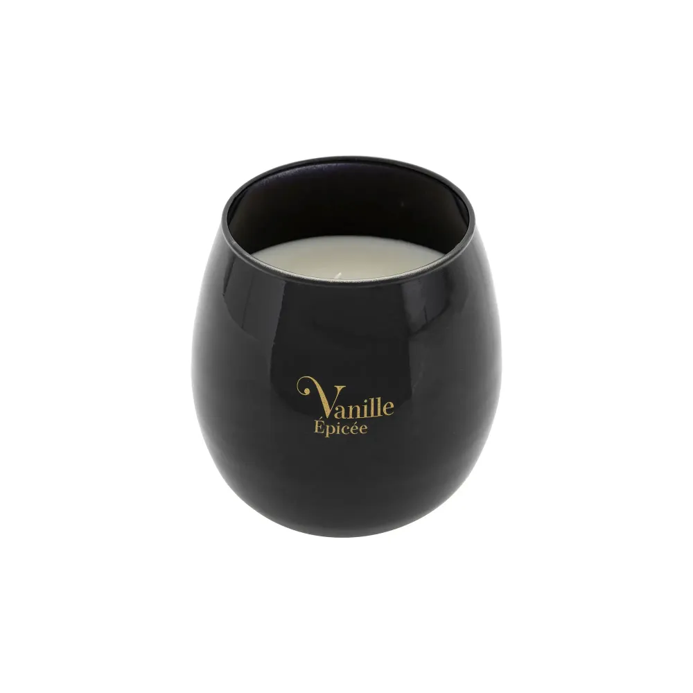 Atmosphera 400g Arlo Spicy Vanilla Scented Candle Glass Noir jais