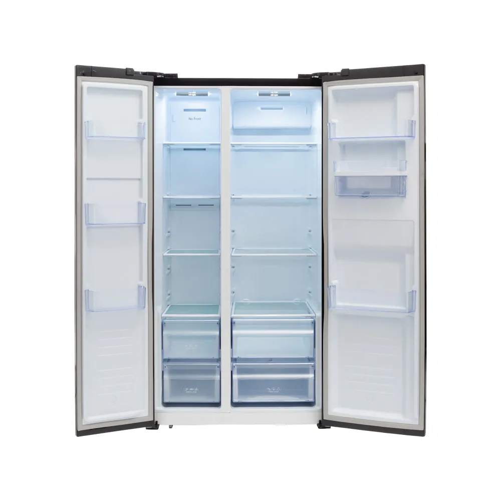 Defy 496Lt Black En cristal Side Side Fridge Black