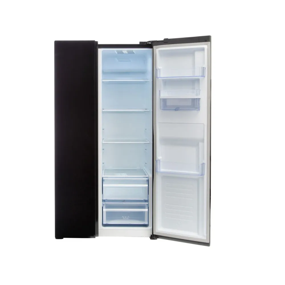 Defy 496Lt Black En cristal Side Side Fridge Black