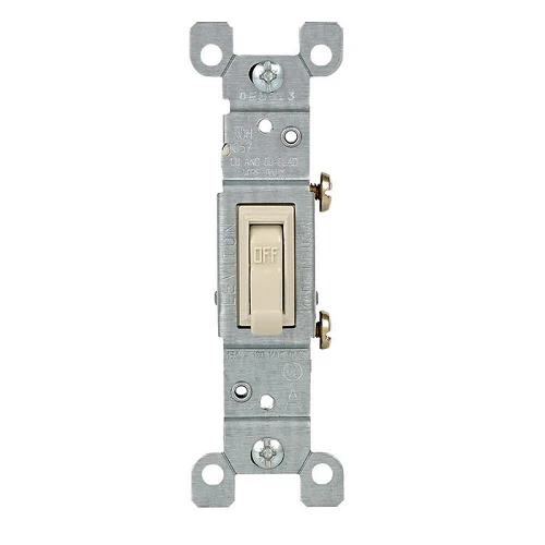 Leviton 15A 120V Individuel Pole Toggle Switch Non Grounding Ivory 1451-ICP