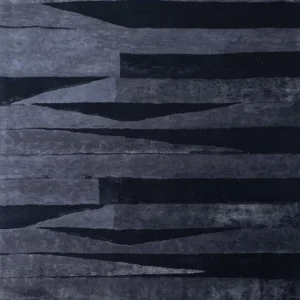 Mismatch Black Contemporain Viscose Rug
