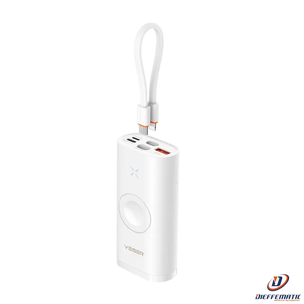 Veger VG-W1162S Compact Power bank con LED di ricarica