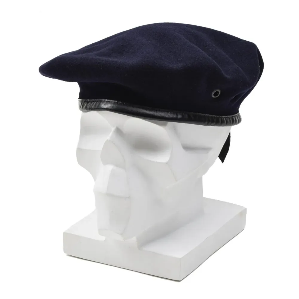 Béret de commandement en laine bleu foncé de l'armée française d'origine, casquette légère ancien NEUF