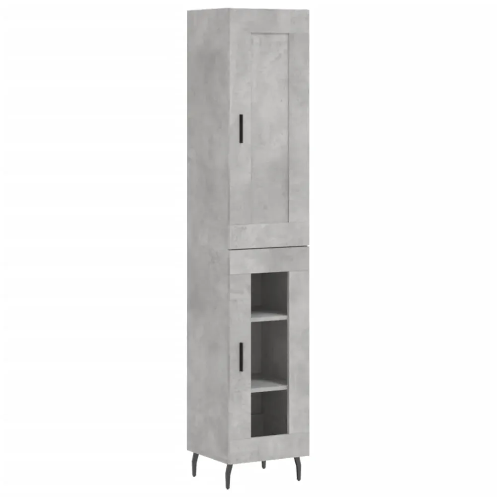 Buffet bahut commode armoire meuble de rangement organisateur cuisine salle de séjour salon haut 34,5 x 34 x 180 cm bois d...