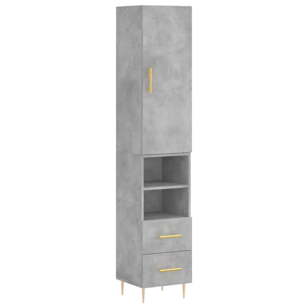 Buffet bahut commode armoire meuble de rangement organisateur cuisine salle de séjour salon haut 34,5 x 34 x 180 cm bois d...