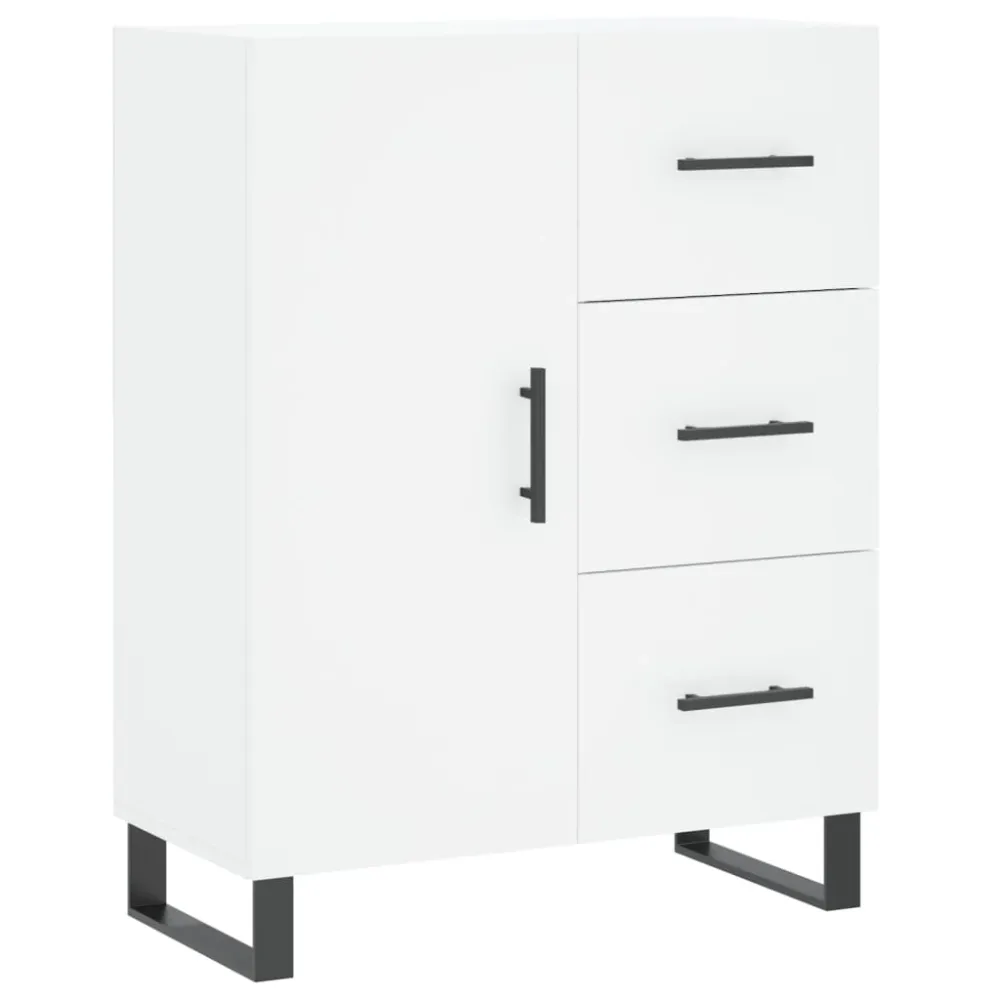 Buffet bahut commode armoire meuble de rangement organisateur cuisine salle de séjour salon haut 69,5 x 34 x 180 cm bois d...