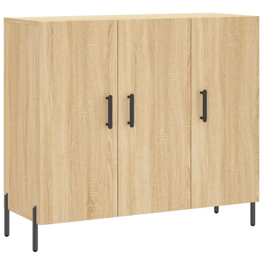 Buffet bahut commode armoire meuble de rangement organisateur cuisine salle de séjour salon sonoma 90 x 34 x 80 cm bois d'...