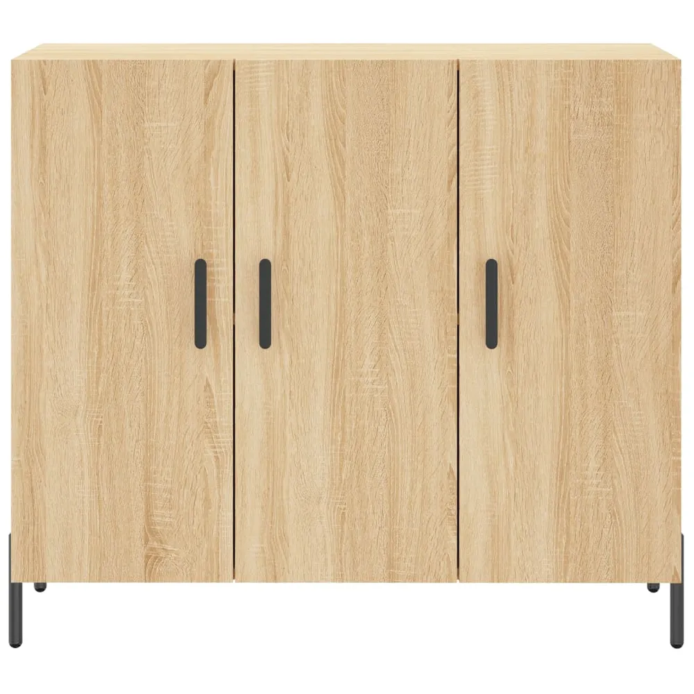 Buffet bahut commode armoire meuble de rangement organisateur cuisine salle de séjour salon sonoma 90 x 34 x 80 cm bois d'...