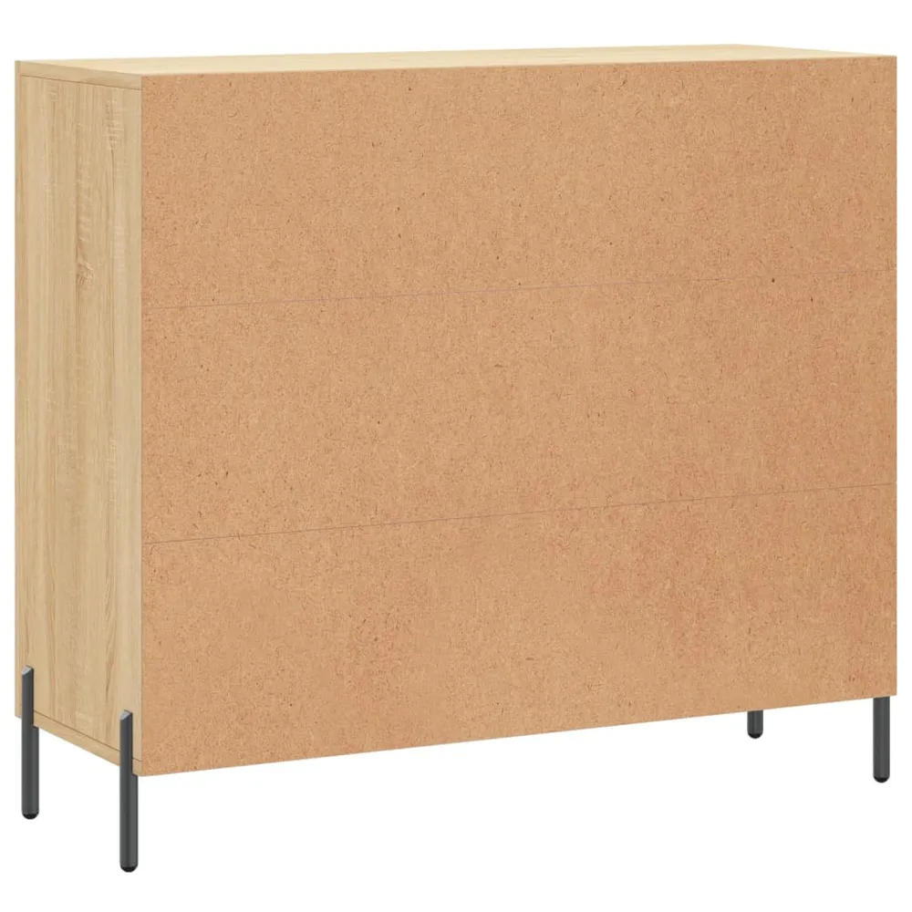 Buffet bahut commode armoire meuble de rangement organisateur cuisine salle de séjour salon sonoma 90 x 34 x 80 cm bois d'...