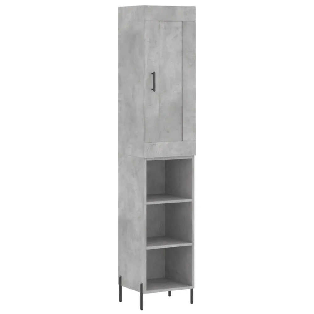 Buffet bahut commode armoire meuble de rangement organisateur cuisine salle de séjour salon haut 34,5 x 34 x 180 cm bois d...