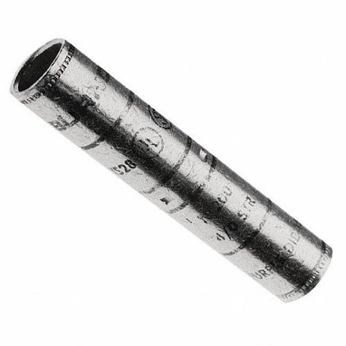 Burndy YS36 600 MCM Long Barrel 5.85 Inch Splice, 2-11/16 Inch Strip Compression Butt Splice Cuivre rouge