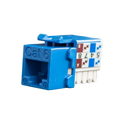 Cat6 Unshielded 90 Degree Jack Blue Keystone S45-3690BL (Pack 38)