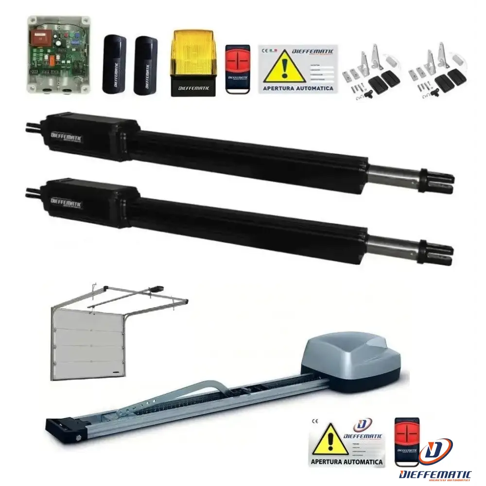 Combo Per Battente Vh Corsa 400 230V + Uniko 100Kg 24V Porta Molla O Sezionali
