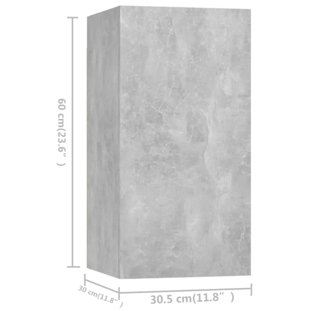 Ensemble de meubles armoire buffet TV télévision salon chambre séjour 8 pièces bois d'ingénierie gris 02_0025254