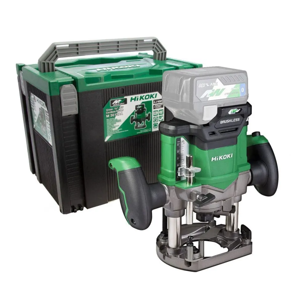 Hikoki M3612DAJ2Z 36V Brushless 1/2" Plunge Router Body Only Case