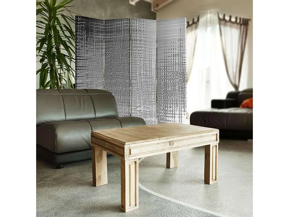 Paravent efekt folii 4 volets - 145 x 180 cm - 2 faces R° V° + rotation 360°