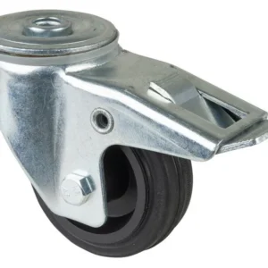 Rouleau de transport BS rollers avec frein largeur 30 mm Ø80 mm jusqu'à 50 kg bande de roulement en caoutchouc no...