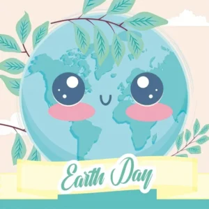 Toile de fond Joyeuse Journée de la Terre Planète Terre Souriante GTY3-61