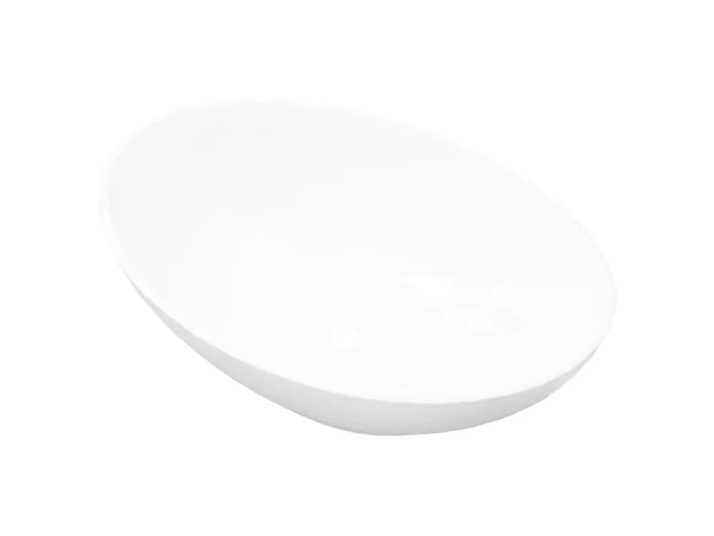 Vasque en forme ovale Céramique 40 x 33 cm Blanc WVGQ2690