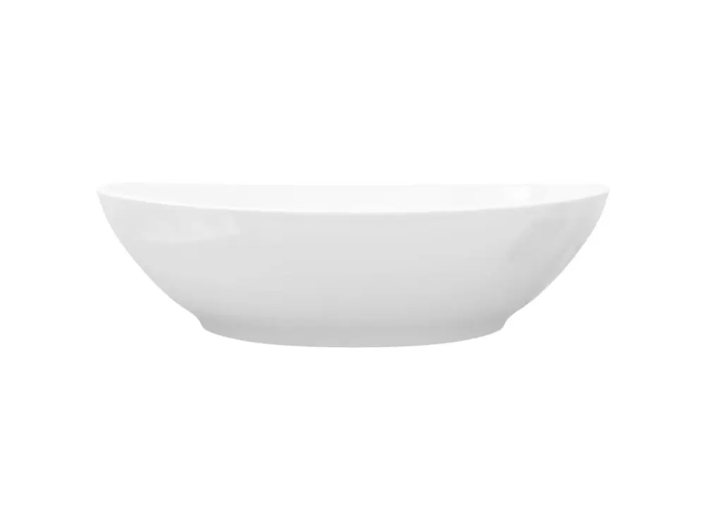 Vasque en forme ovale Céramique 40 x 33 cm Blanc WVGQ2690