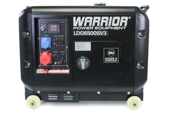Warrior 6,9 kVA Apaisé Diesel Generator 3-phase ATS