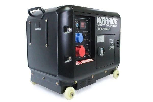 Warrior 6,9 kVA Apaisé Diesel Generator 3-phase ATS
