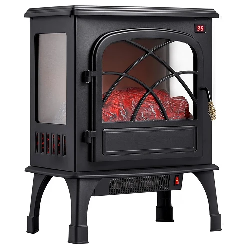 22.8-Inch Freestanding Electric Fireplace Stove Heater, 1500W 5120BTU À emporter Fireplace