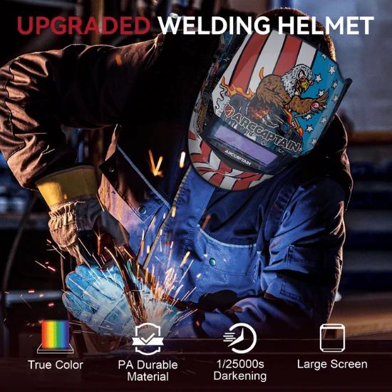 Arccaptain Eagle Lcd Auto-Darkening Welding Helmet Sensitivity Control