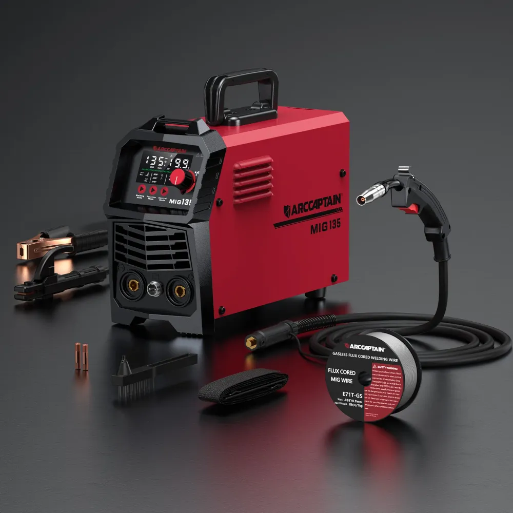Arccaptain MIG135 Three One 110V Gasless MIG Welder