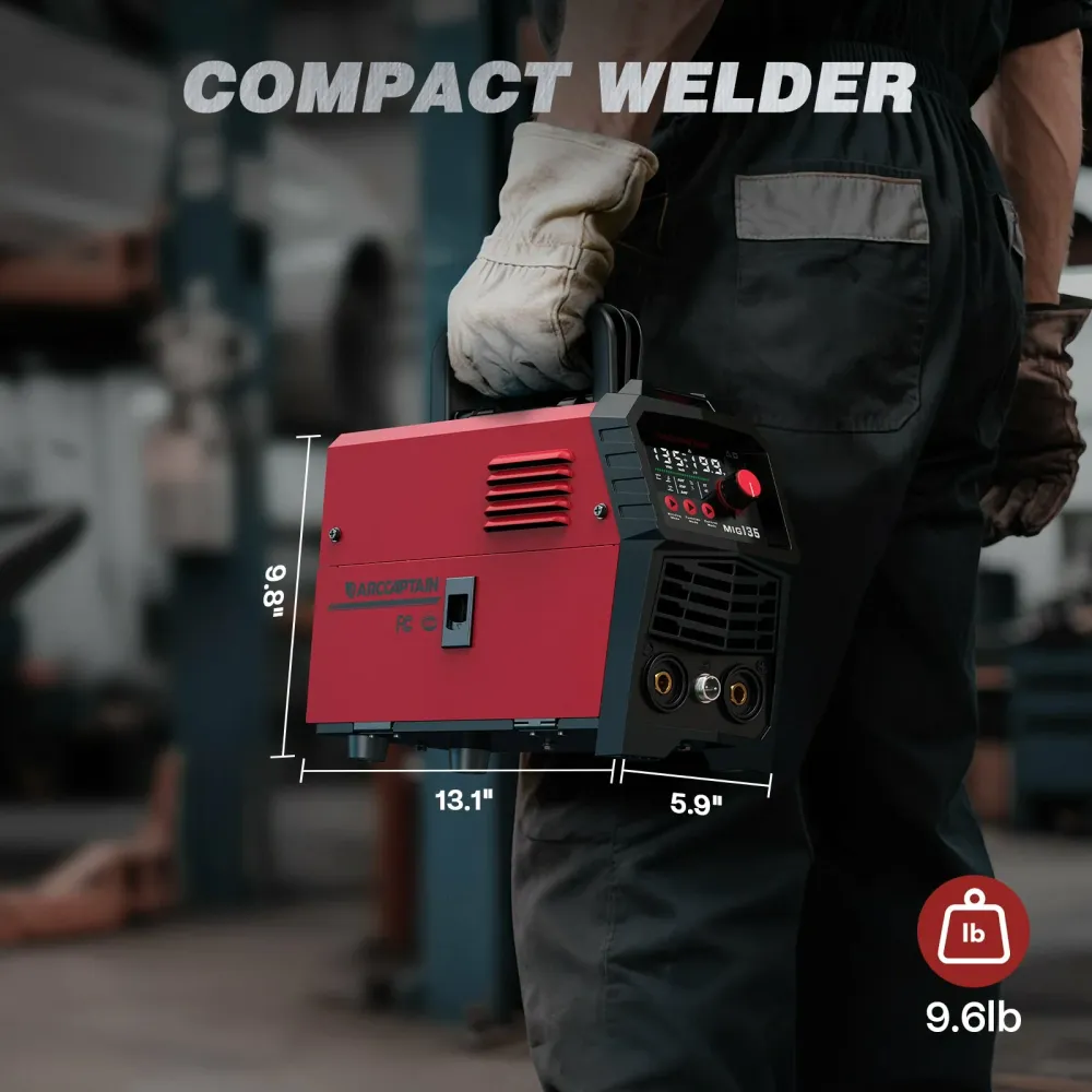 Arccaptain MIG135 Three One 110V Gasless MIG Welder