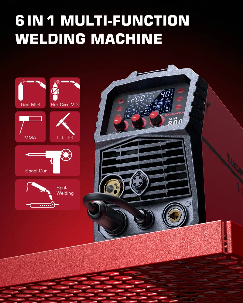 Arccaptain MIG200 Multi-process MIG Welder Jumeau Voltage Wholesale Welding Machine