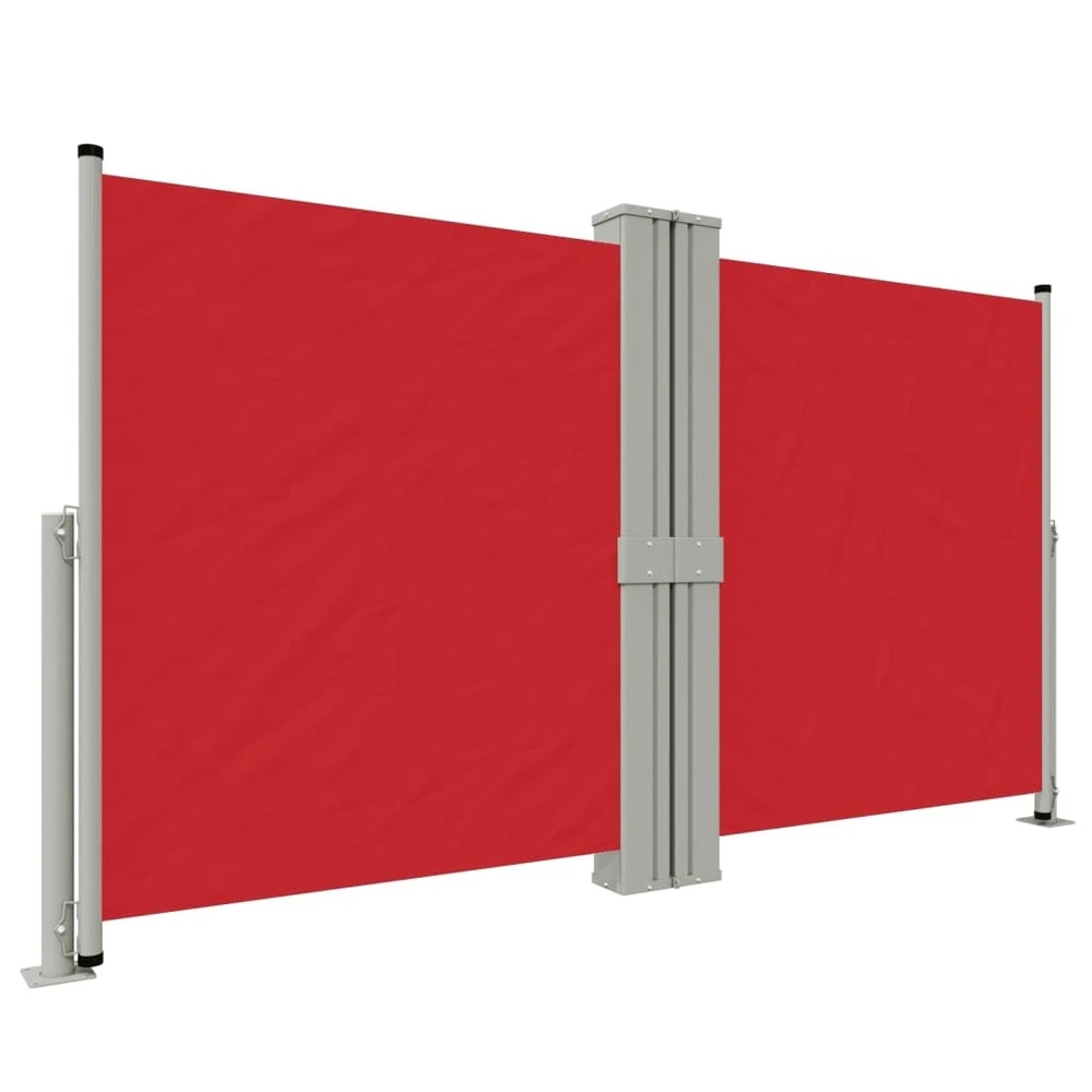 Auvent latéral rétractable rouge 140x1200 cm