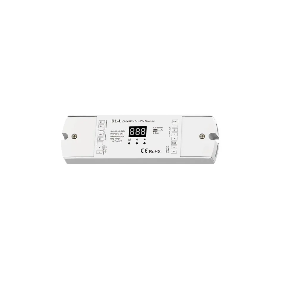 Certifié CE Adaptateur DMX512 en 0/1-10V avec 4 voies de sortie