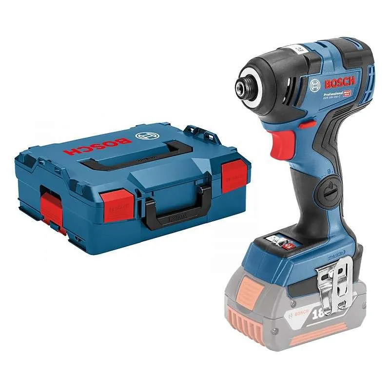 Certifié CE Visseuse à chocs BOSCH GDR 18V-200 C Professionnel (vendu sans batterie) + L-Boxx