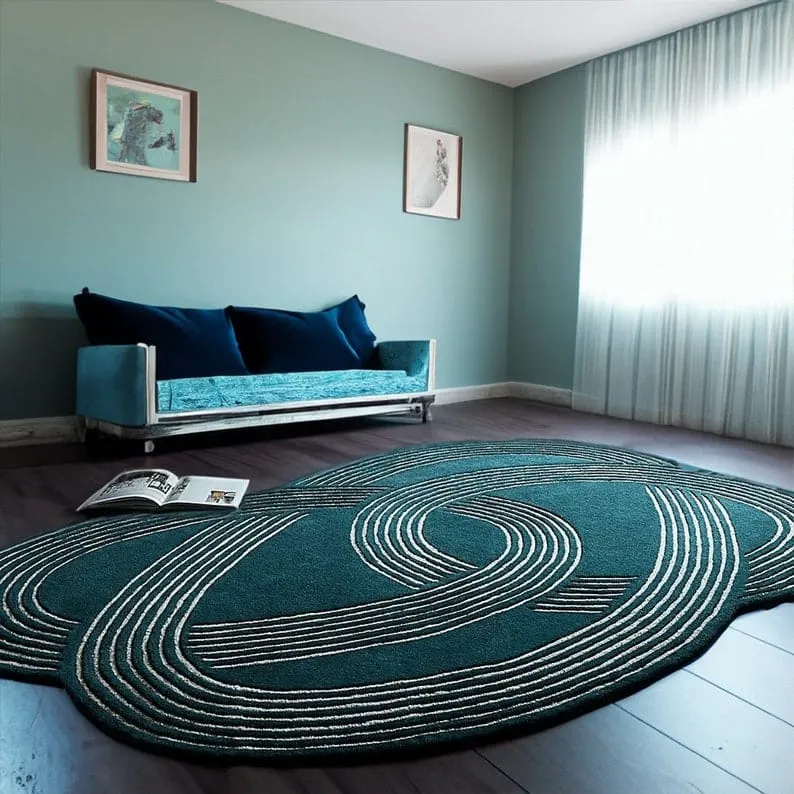 Chain Récent Zealand Wool Hand Tufted Rug