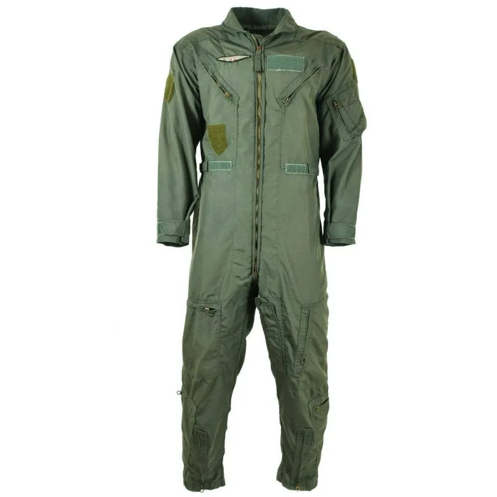 Combinaison de vol USAF CWU-27/P pur de l'armée américaine, résistante au feu, verte