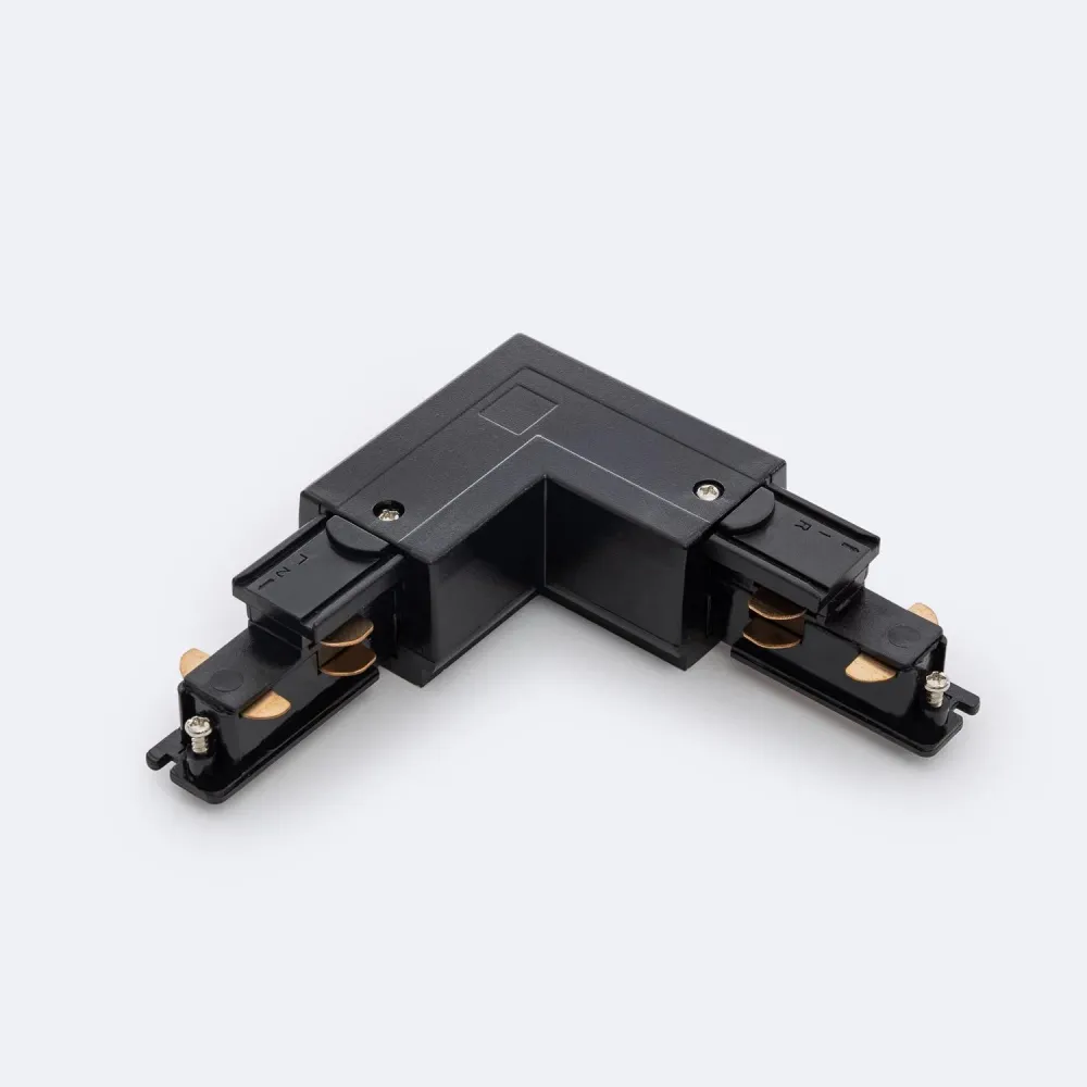 Connecteur Type L côté droit pour rail triphasé DALI en noir mat