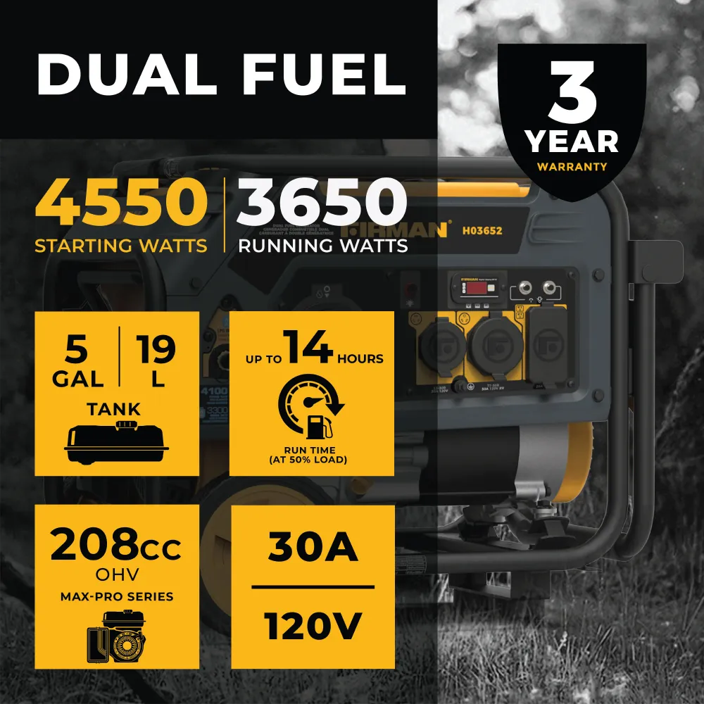 Couplé Fuel Portable Generator 3650W Recoil Start