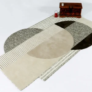 Couvre-selle imperméable Mysa Inedit Zealand Wool Cut & Loop Irregular Shaped Rug