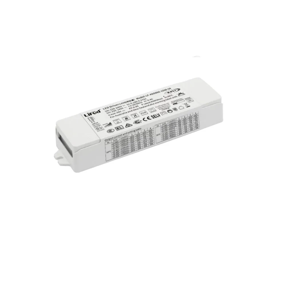 Driver LIFUD DALI/PUSH dimmable 200-240V sortie 9-54V DE BASE en noir mat